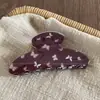 Pinza para el pelo coreana para mujer, pinza de tiburón de estilo simple, pasador de alta gama, pinza para la parte trasera de la cabeza, pinza de hueso de dragón con lunares