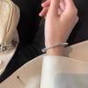 Pulsera de Plata Tailandesa de Celebridad de Internet Retro con Apertura para Mujer, Tendencia ins, Diseño de Nicho, Plata Tailandesa, Estilo Frío, Joyería de Personalidad, Venta al por Mayor