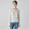 Nuevo cárdigan de punto 100% cachemir con cuello de encaje fruncido estilo francés para Otoño/Invierno 2026 Suéter para mujer Top de diseñador