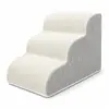 Escadas para pets são removíveis e laváveis, com degraus antiderrapantes para subir e descer de camas, rampas para cães e gatos de porte pequeno a médio e idosos, e podem ser fixadas em sofás