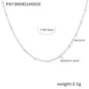 Europa y Estados Unidos joyería transfronteriza hueca amor cadena de clavícula plegable acero inoxidable chapado PVD oro de 18 quilates nicho joyería simple