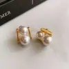 Pendientes de Perla con Diseño Único para Mujer 2024 Nuevas Explosiones Pin de Plata de Ley Pendientes Elegantes Sentido Avanzado Pendientes de Nicho