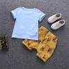 Ropa de verano para bebés y niños, traje de manga corta para bebé niño, traje de dos piezas de comercio exterior, ropa de verano para niños, primera generación de pelo