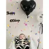 Diseño Transparente Bobo Blanco Globo Cien Días Luna Llena Doble Capa Familia Cien Días Niños Decorativo Pegar Escena de Bebé