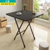 Mesa Plegable para Uso Doméstico, Mesa de Comedor para Viviendas de Alquiler, Mesa Pequeña para Comer en Apartamentos de Alquiler, Dormitorio, Mesa Portátil para Exteriores, Mesa Cuadrada Simple para Montar Puestos