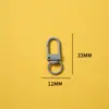 Chaveiro Fivela de Porta Giratória em Forma de U Pingente de Boneca Acessório DIY Liga de Zinco 33mm Pequena Fivela de Porta