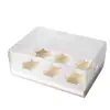 Caja de Empaque para Cupcakes Transparente 4 Piezas 6 Piezas Elevada Taza para Muffins Bolsa Caja de Empaque para Postres Horneados