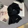 Bufanda de Punto Estilo Coreano Transfronteriza para Mujer en Otoño e Invierno, Versátil, Sencilla, Color Sólido, Caliente, Etiqueta de Hierro, Bufanda de Lana al por Mayor