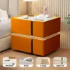 Mesita de noche inteligente de madera maciza suspendida, dormitorio simple y moderno con cerradura, sin necesidad de instalación, almacenamiento, mueble de noche de pie para el hogar