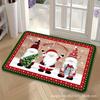 Tapetes de Chão Populares de Natal Personalizáveis Transfronteiriços, Absorventes de Água, Antiderrapantes, Resistentes a Manchas Tapetes de Chão de Natal, Carpetes de Entrada, Tapetes de Chão