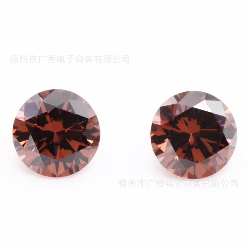 圆形咖啡锆石