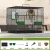 Jaula para Periquitos, Cacatúas, Agapornis, Villa de Pájaros Encriptada, Jaula de Pájaros Perla, Jaula Metálica Plegable para Coche