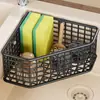 Nuevo gadget de cocina: Estante de drenaje para fregadero de acero inoxidable 304, soporte colgante grande para esponjas de lavabo individual y cesta colgante de almacenamiento
