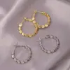 Pendientes Grandes de Plata 925 con Cierre de Mariposa para Mujer, Pendientes de Lujo Ligero de Gama Alta con Sentido del Diseño, Pendientes de Aro de Nicho, Pendientes Largos Exagerados, Pendientes de Aro Lisos