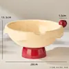 Plato de Frutas de Alta Calidad para Uso Doméstico, Elegante Bol para Frutas con Drenaje, Alto Valor Estético para Mesa de Café de Sala de Estar, Bandeja para Dulces, Bocadillos y Frutos Secos