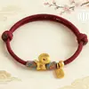 Pulsera de Hilo Rojo del Año del Caballo 2026 Unisex Caballo del Zodiaco Atrae Riqueza y Fortuna Pulsera Tejida de Regalo