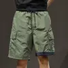 Pantalones Cortos Reversibles de Seda Helada para Hombres, Pantalones de Trabajo de Secado Rápido para Verano, Pantalones Cortos Holgados de Pierna Recta para Deportes al Aire Libre