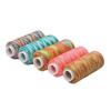 Hilo de Coser de Poliéster de Alta Velocidad Teñido por Sección 402, Hilo Colorido de Grosor Medio, Hilo para Overlock, Hilo de 5 Colores para Coser a Mano Mezclilla