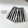 Estilo Coreano Verano Letra Estilo Ins Dibujo Animado Camiseta Sin Mangas Chaleco Top Rayas Pantalones Cortos Traje de Dos Piezas para Bebé Niño