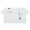 Camiseta de Manga Corta Meichao High Street Industria Pesada con Estampado de Letras, Diseño Conjunto VLONE FOG, Serpiente y Margarita
