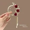 Pinza de Pelo Elegante de Gama Alta para Moño para Mujer, Sencilla y Elegante, Adecuada para Uso Diario, Pasador Fijador de Cola de Caballo Alta, Accesorio para el Cabello con Lazo para la Parte Posterior de la Cabeza