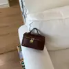 Bolso Caja con Patrón Tejido Retro de Alta Apariencia 2026 Primavera Nueva Moda Bolso de Mano Simple Bolso Cruzado para Hombro Bolso para Lonchera