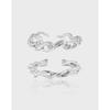 Nuevo Anillo de Pareja de Plata Esterlina S925 Original de Personalidad Nicho con Diseño de Diamantes Enrollados Calados de Alta Gama para Mujer