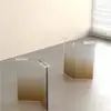 Placa de Soporte para Pata de Mesa Acrílica en Forma de V, Color Amarillo Degradado Té, Procesamiento de Pata de Mesa Flotante para Mesa Consola, Mesa de Café, Escritorio