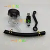 Cheliwu Depósito de Aceite de Cilindro Maestro Brembo Scooter Eléctrico Motocicleta Cilindro Maestro Tipo Empuje Modificado Depósito de Aceite Transparente Depósito de Líquido de Frenos Trasero