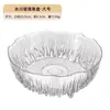 Popular tazón de fruta de vidrio, ensaladera grande para verduras, cesta de frutas, tazón para snacks y elegante juego de plato de frutas para uso doméstico