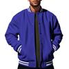 Chamarra de Vuelo de Color Sólido de la Fuerza Aérea para Hombre de Otoño e Invierno con Forro Polar Estilo Americano Deportivo Holgada Casual Cuello Alto
