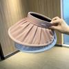 Sombrero de Sol de Verano para Mujer Estilo Coreano de Copa Abierta Anti-ultravioleta de Ala Ancha Sombrero Parasol para Mostrar el Rostro Pequeño Sombrero de Sol de Concha para Exterior