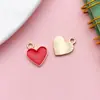 1 Trevo de Quatro Folhas Vermelho Maçã Cereja Acessórios de Joias DIY Pingente de Liga com Óleo Pingado Chaveiro Pingente de Pulseira Feminino
