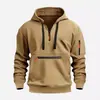 Moletom com zíper, pulôver de múltiplos bolsos, moletom esportivo casual, novo para outono e inverno, tamanho europeu, transfronteiriço