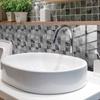 TS332-343 pegatinas de azulejo de porcelana gris avanzadas transfronterizas decoración del hogar DIY autoadhesivas película de cristal pegatinas de suelo y pared