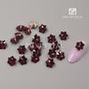 K9 nuevo taladro de fondo puntiagudo color Flor de Hielo de 8 mm taladro para uñas copo de nieve taladro con forma rojo de internet súper flash taladro para uñas