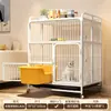 Gaiola Dobrável para Gatos Espaço Livre Casa Interior Novo Tipo Sem Instalação Cama para Gatos Banheiro para Gatos Casa Integrada para Gatos
