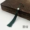 Punta con Borla con Perlas de Simulación Accesorios Hechos a Mano diy Material Punta Colgante Borla para Ropa Estilo Chino