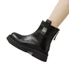Botas de Nieve Retro para Mujer 2025 Nuevas Botas Cortas de Suela Gruesa para Invierno Botas Gruesas Cálidas Populares de Estilo Británico con Forro de Felpa