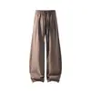 2026 HK26326 Plus Terciopelo Sin Sombra Pared Plus Terciopelo Imitación Lino Pantalón Pierna Curva M-5XL HK26946-Especial P25