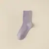 Calcetines de media pantorrilla, anti-pilling, calcetines de algodón de moda, calcetines largos de color liso estilo japonés, calcetines de maternidad personalizados para primavera y otoño, calcetines para mujer resistentes al olor