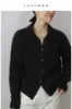 Nuevo cárdigan de lana grueso para mujer de otoño e invierno con un diseño de un solo botón estilo francés, efecto adelgazante y suéter abrigo de punto de lana moderno