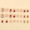 Estilo ins unhas usáveis fofas francesas adesivos de arte de unha joaninha 2026 novo produto unhas postiças removíveis atacado