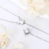 Colar Pingente Borboleta em Prata de Lei S925 com Moissanita Europeu e Americano Feminino Moda Corrente de Pescoço em Y Atacado de Comércio Exterior