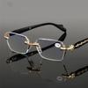 Lentes de Lectura sin Montura para Mujer Famosos en Internet Montura de Metal de Alta Gama Lentes Presbíticos Exquisitos para Hombre y Mujer con Borde Cortado