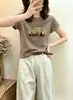 Camiseta de Algodón Acanalado Guangzhou Shisanxing de 220g para Mujer, Directo de Fábrica, Corte Entallado, Top de Manga Corta de Moda, Suministro Exclusivo Segunda Remesa de Verano