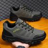 Zapatos de Senderismo al por Mayor Verano Suela Gruesa Ligeros Transpirables Zapatos para Hombre Exteriores Modernos Malla Cuero Costura Corte Bajo con Cordones Zapatos Deportivos