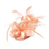 Venta caliente de Amazon sombrero bombín vintage de plumas accesorios para el cabello precioso tocado de sombrero bombín de satén sombrero de actuación nupcial europeo y americano