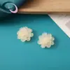 Brincos de Flor de Resina Rosa Doce para Mulheres, Novo Estilo, Brincos Elegantes de Estilo Festivo, Modernos, Super Delicados e Versáteis