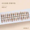 Estampado de Leopardo Brillo Ojo de Gato Textura de Alta Gama Elegante Estilo Girly Estilo Hermana Real Blanqueamiento Manicura Estilo Medio 30-t Manicura Portátil